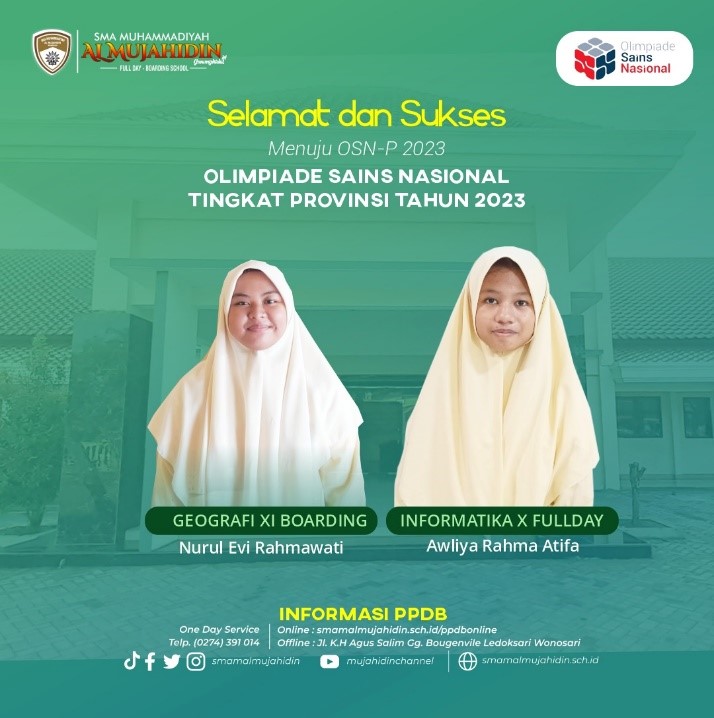 SMA Muhammadiyah Al Mujahidin Loloskan Siswanya ke Olimpiade Sains DIY